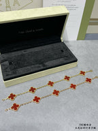Four-Leaf Clover Stone Bracelet | Premium Quality|