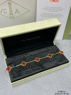 Four-Leaf Clover Stone Bracelet | Premium Quality|