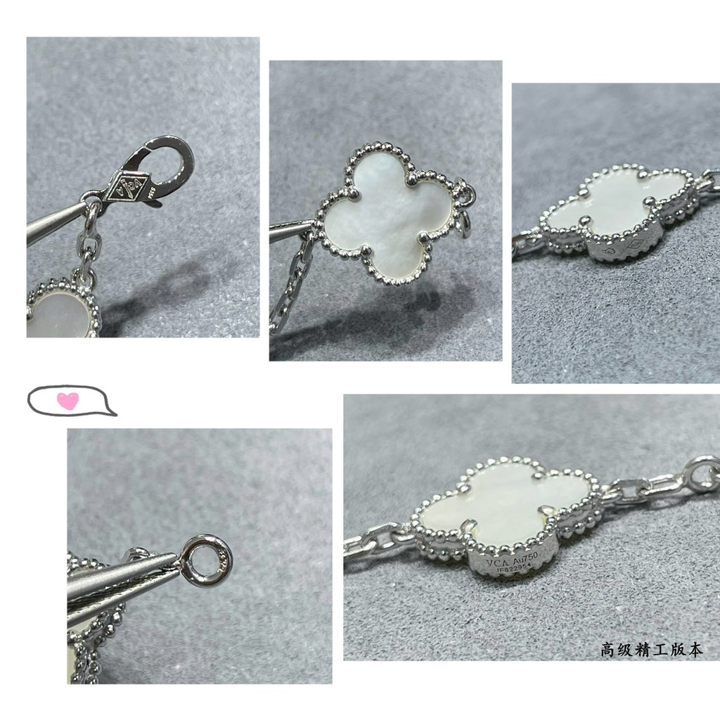 Four-Leaf Clover Stone Bracelet | Premium Quality|