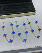 Four-Leaf Clover Stone Bracelet | Premium Quality|
