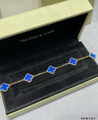 Four-Leaf Clover Stone Bracelet | Premium Quality|