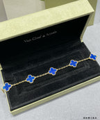 Four-Leaf Clover Stone Bracelet | Premium Quality|