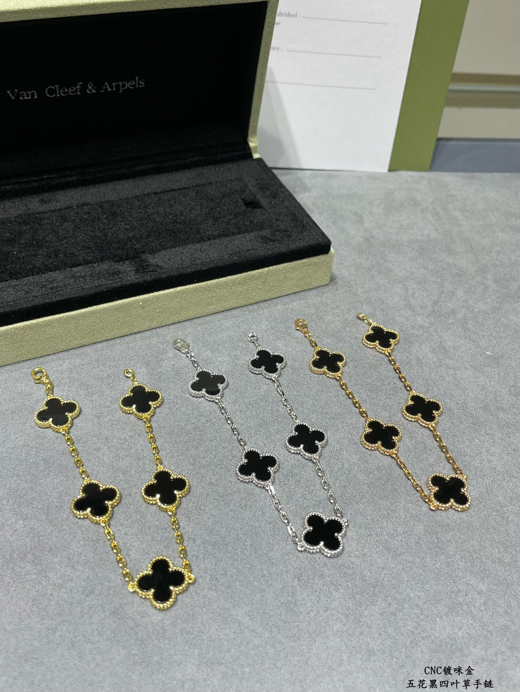 Four-Leaf Clover Stone Bracelet | Premium Quality|
