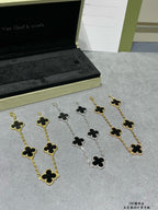 Four-Leaf Clover Stone Bracelet | Premium Quality|