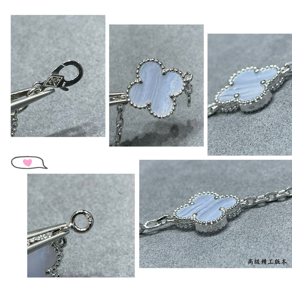 Four-Leaf Clover Stone Bracelet | Premium Quality|