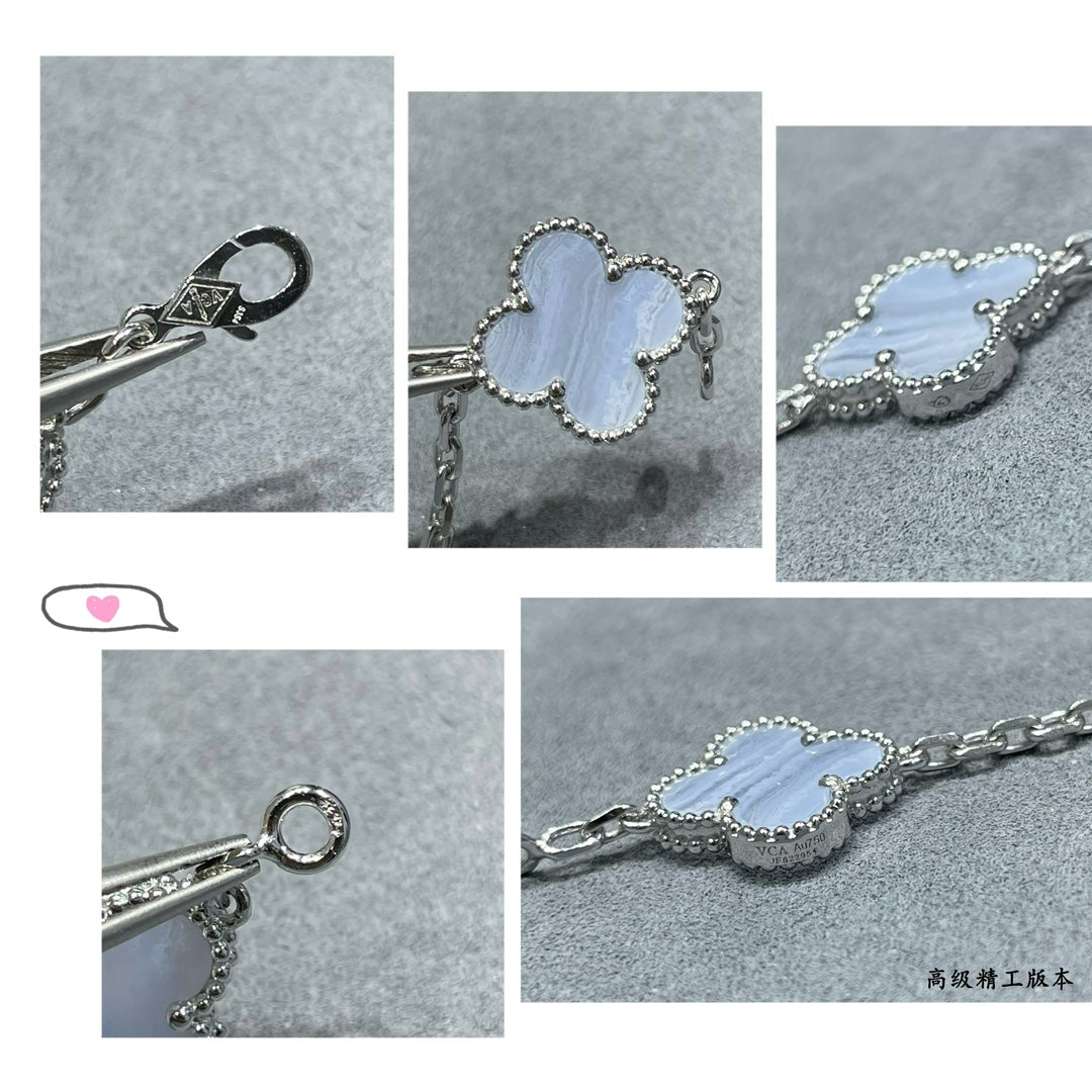 Four-Leaf Clover Stone Bracelet | Premium Quality|