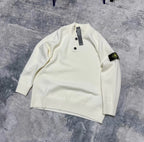 3-Button Knit Pullover Sweater