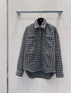 Contrast Check Logo Button Shirt Jacket | 2026