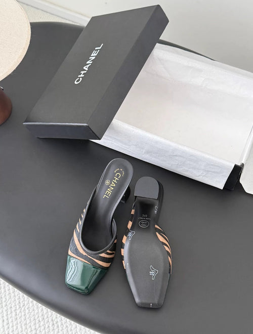 Square-Toe Block Heel Mule