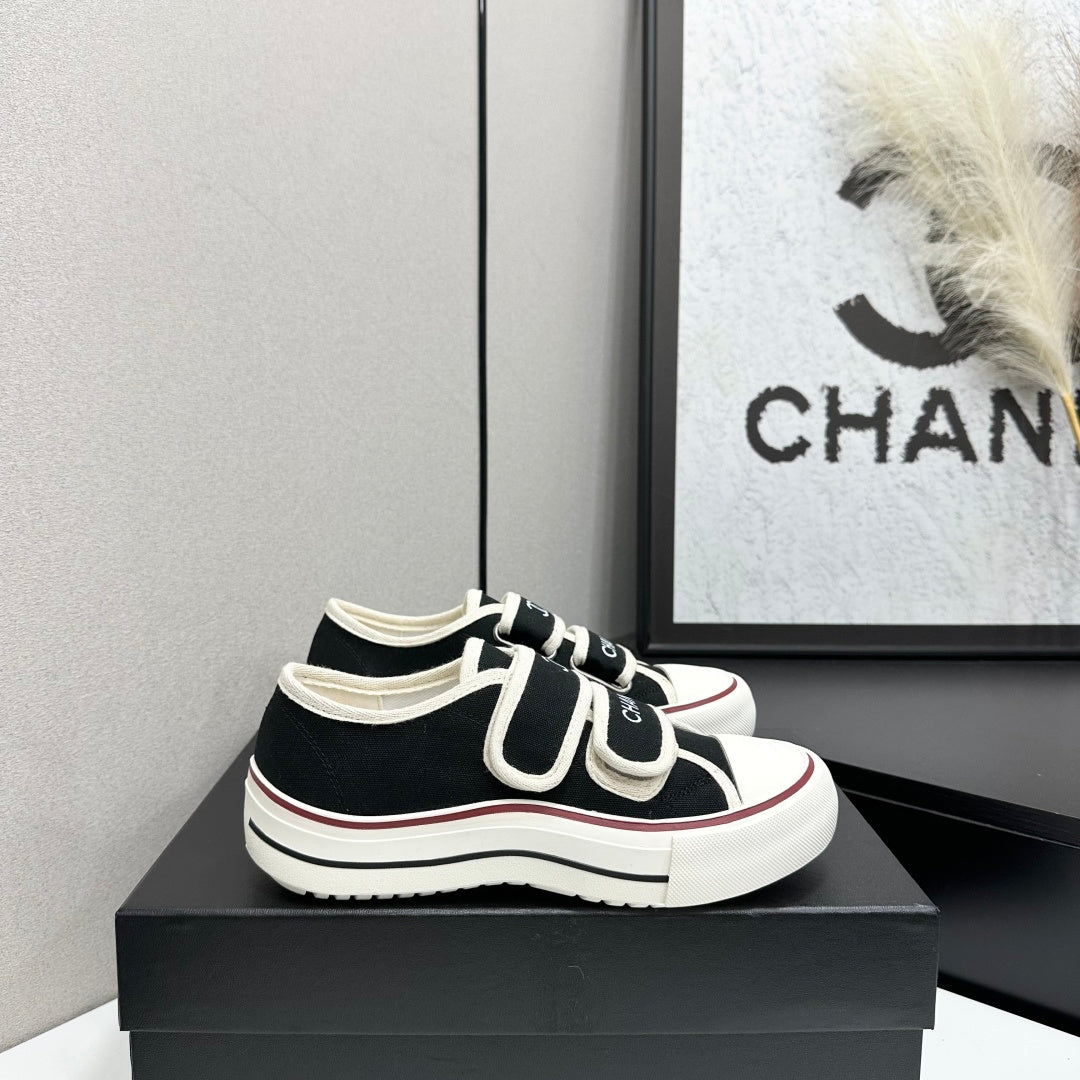 Velcro Platform Canvas Sneaker