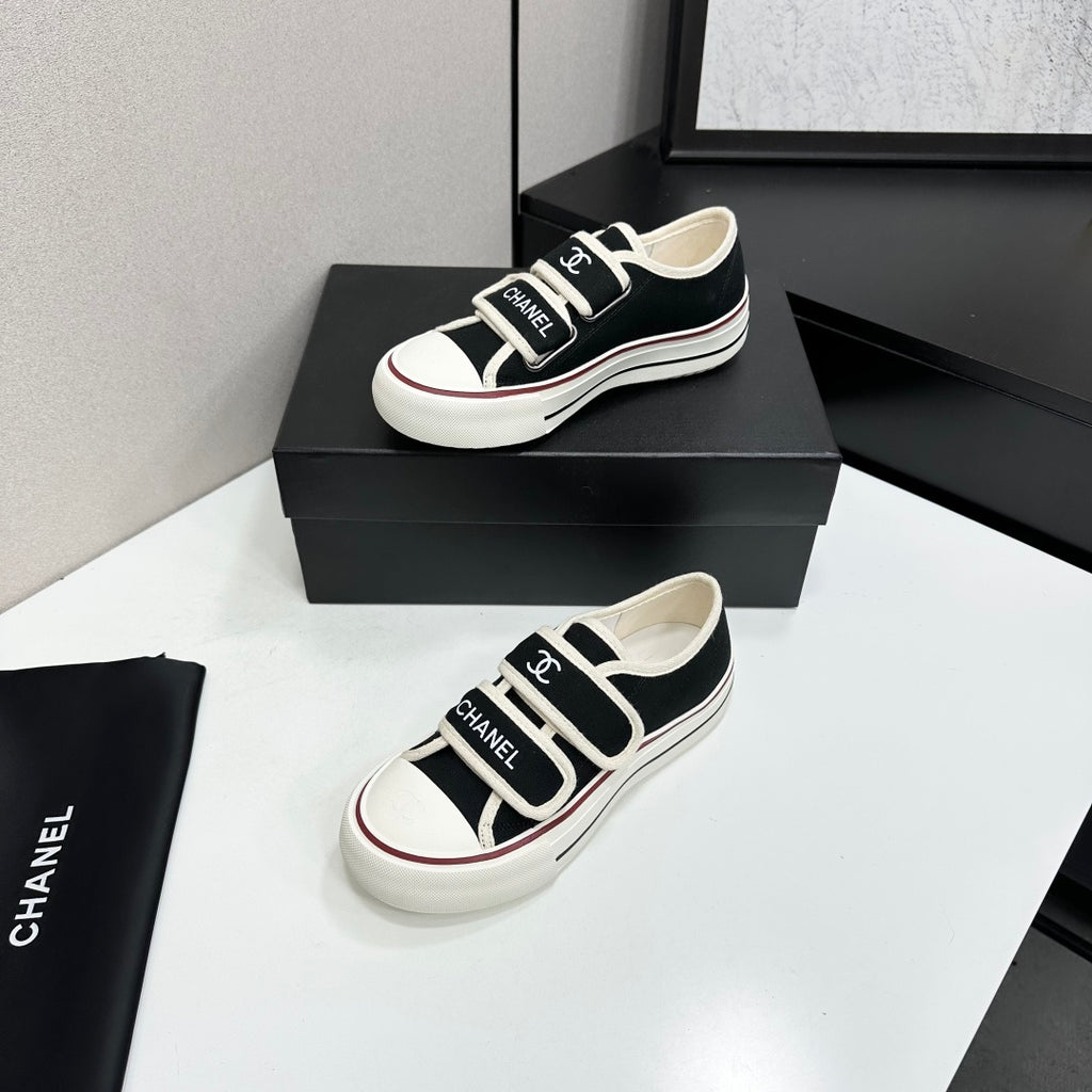 Velcro Platform Canvas Sneaker