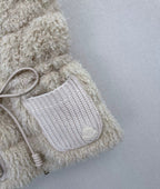 Shearling & Knit Collar Down Vest