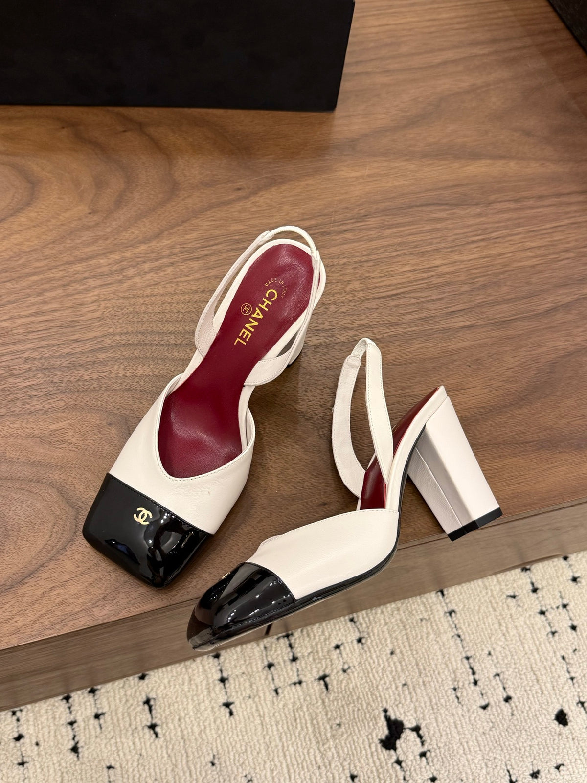 Square-Toe Slingback Mary Jane Heeled Sandals