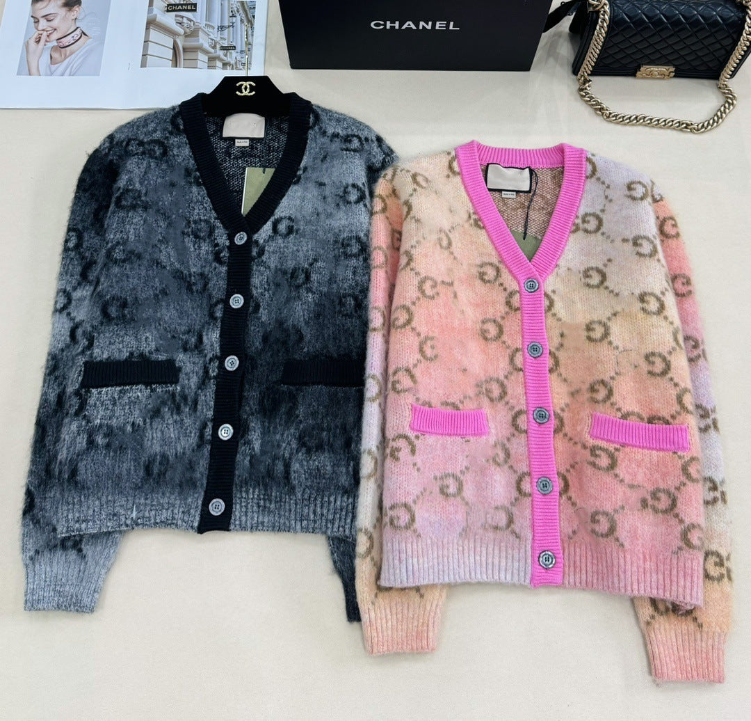 Winter Knit V-Neck Cardigan – Cozy &  Chic