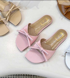 D Bow Flat Slide Sandals 2026
