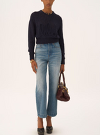 Wide-Leg Straight Cropped Jeans