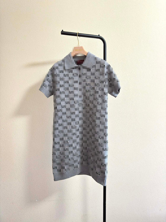 Elegant Retro Jacquard Knit Dress (Autumn/Winter)