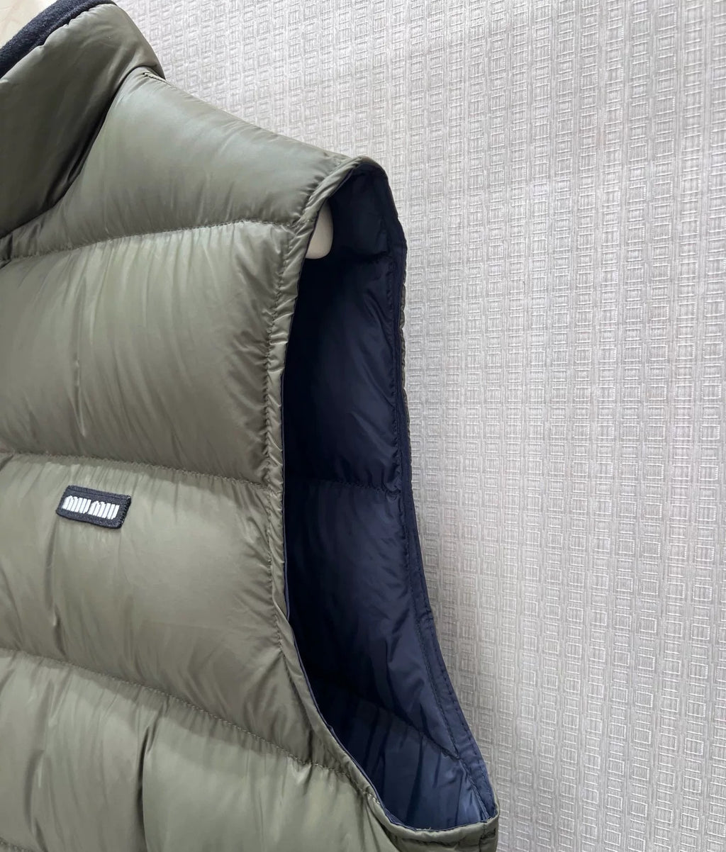 Down Puffer Vest | Army Green