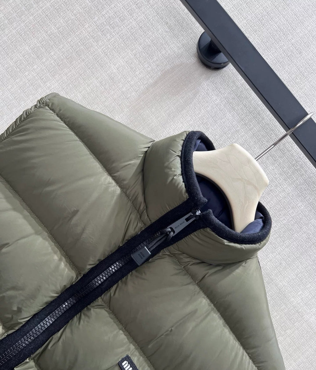 Down Puffer Vest | Army Green