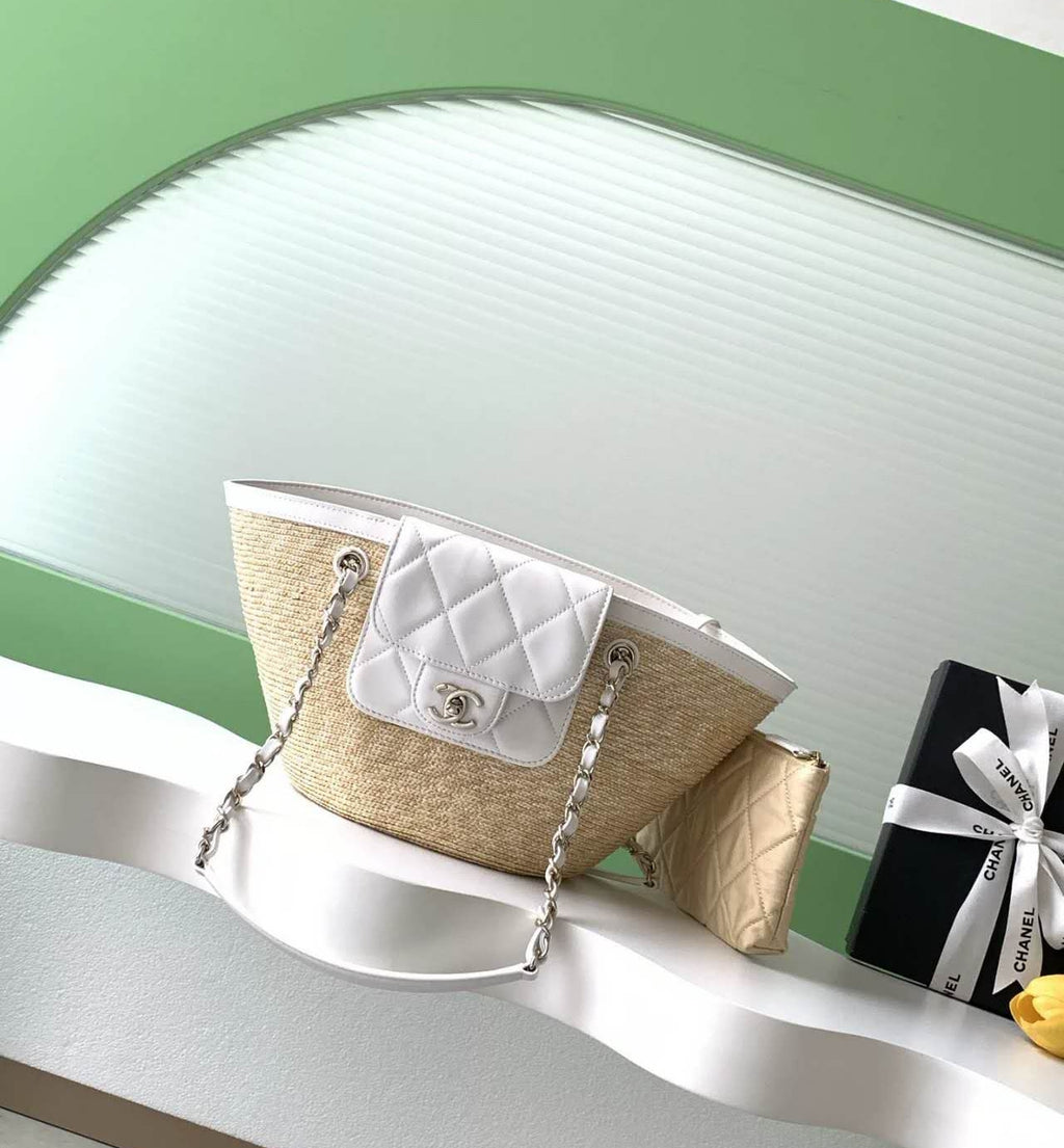 Large Woven Basket Tote – Summer Edition (Premium Quality ++)