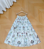2026 SS Floral Print Shirt & Maxi Skirt Set