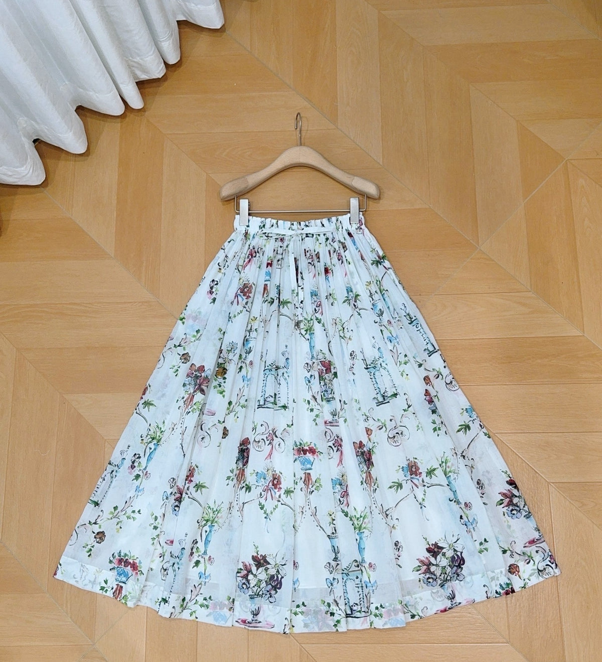 2026 SS Floral Print Shirt & Maxi Skirt Set