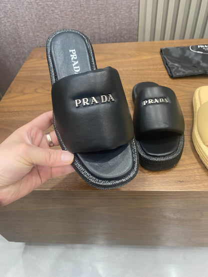 P*RA*DA 2024 [Fireworks] Straw Woven Slippers