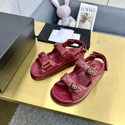 CHA*NE*L Double C Velcro Casual Sandals: Your Crown Jewel for Summer Comfort