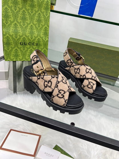 Gu*cc*i Classic Thick-Soled Roman Sandals