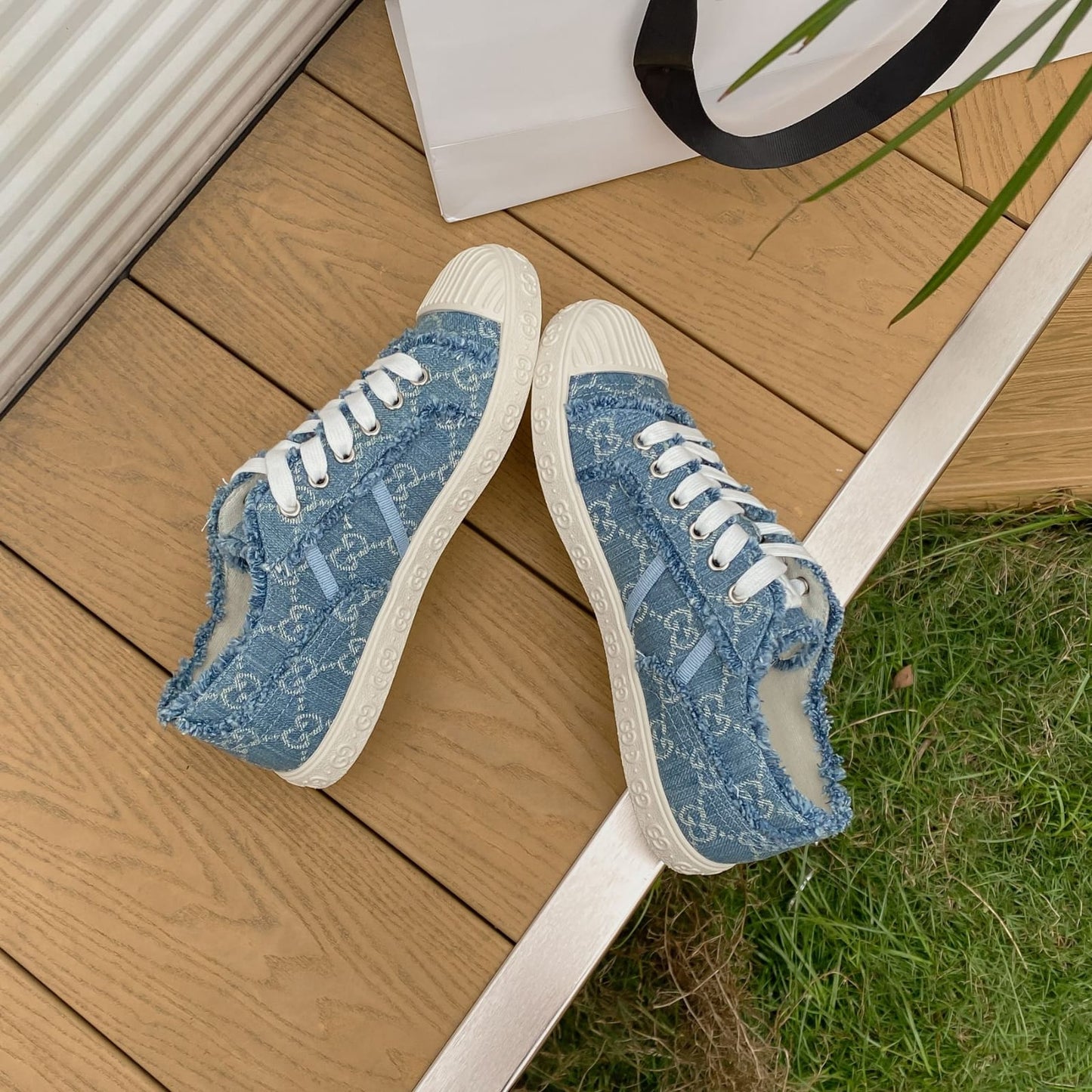 Gu*cc*i G*G Denim Sneakers