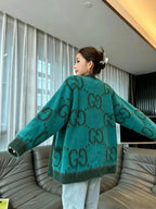 Reversible Brushed Knit Cardigan