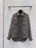 Contrast Check Logo Button Shirt Jacket | 2026