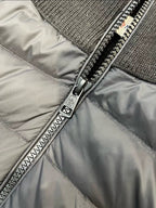 Men’s Hooded Knit-Paneled Down Jacket