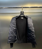 Men’s Hooded Knit-Paneled Down Jacket