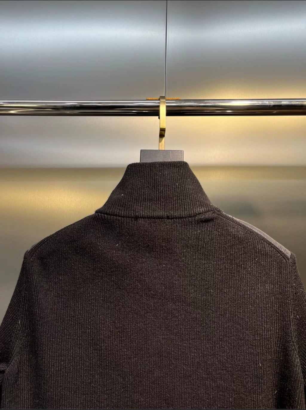 Men’s Hooded Knit-Paneled Down Jacket