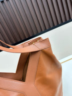 Y Soft-Grain Leather Tote Bucket Bag