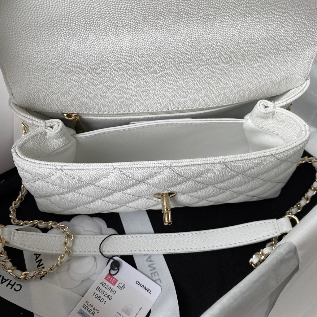 Mini Top Handle Flap Bag (𝑐𝑜𝑐𝑜 ℎ𝑎𝑛𝑑𝑙𝑒)