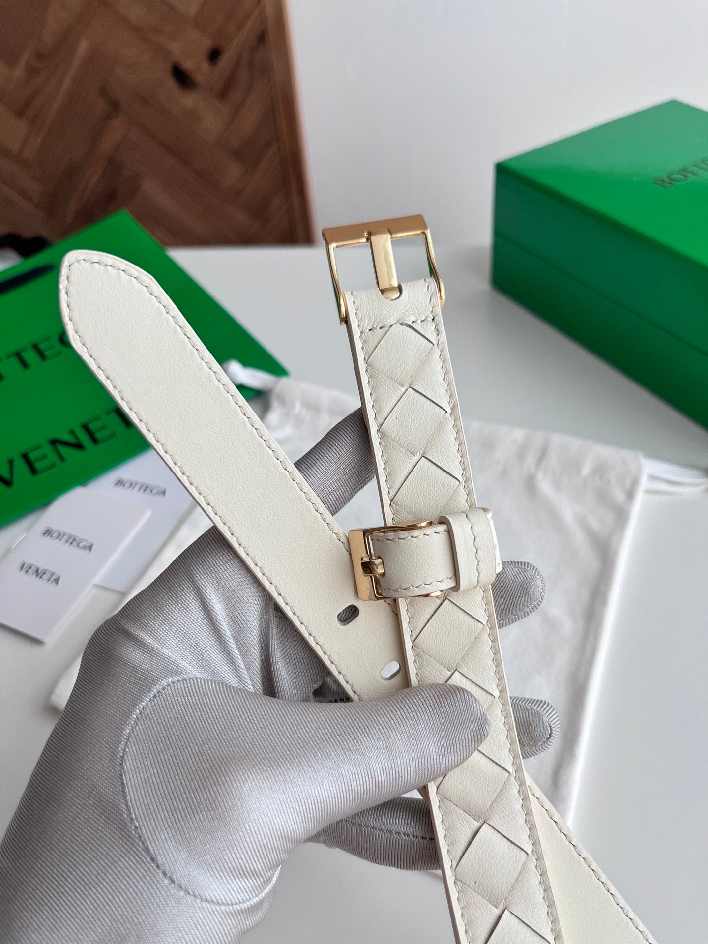 2.5 Women’s Handwoven Intreccio Leather Belt — New 2025