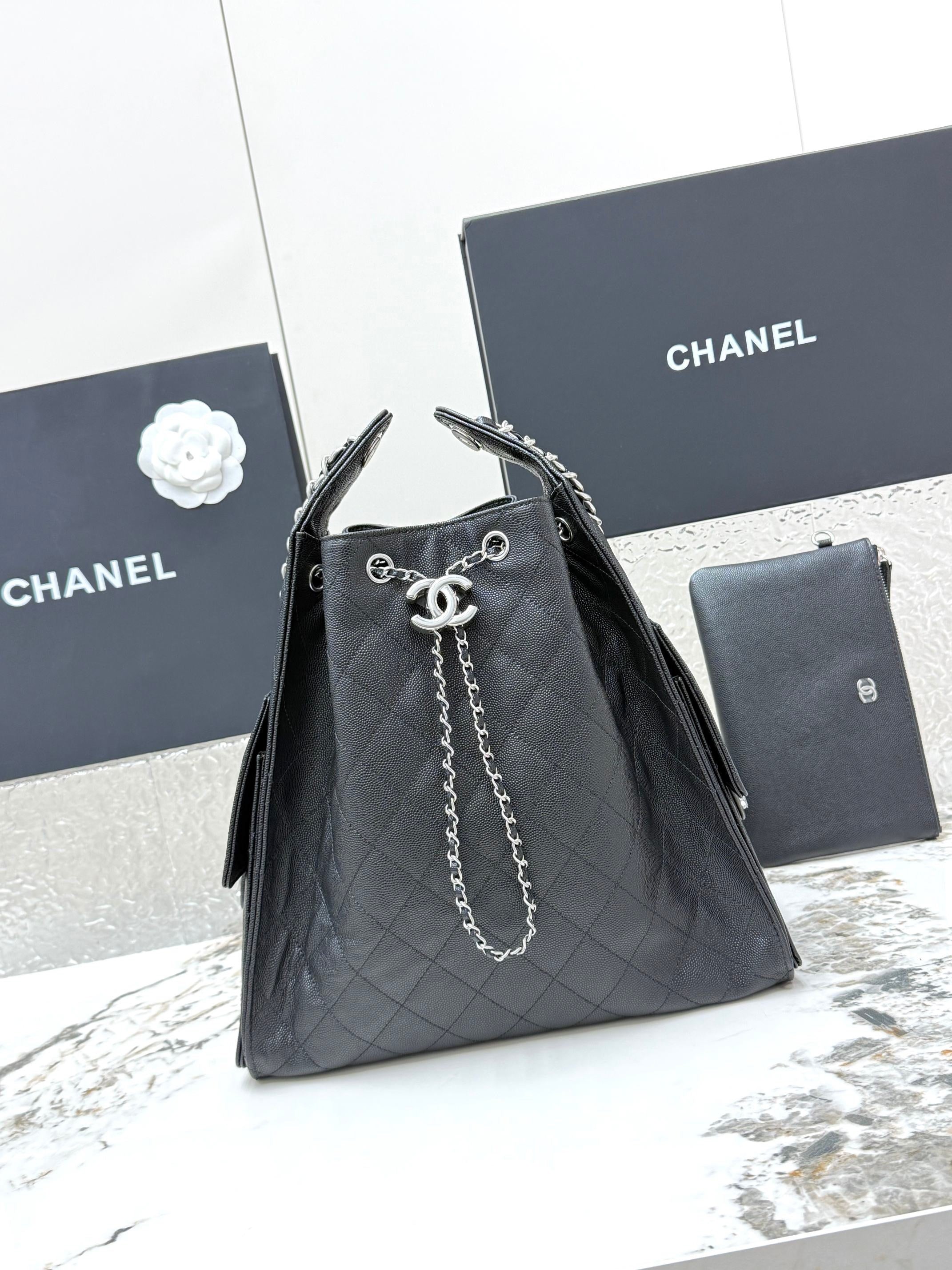 Caviar Leather Hobo Bag | 25C | Large | Premium quality|