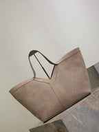 Y Suede & Calfskin Logo Tote Bag  |Premium Quality |