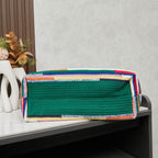 Handwoven Rainbow Embroidered Raffia Tote Bag