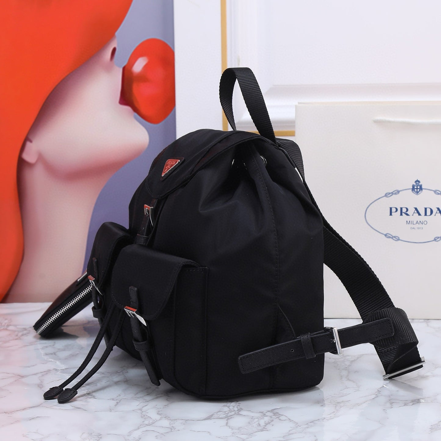 PRDA  Dual-Strap Nylon Backpack