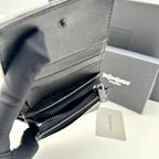 Y Compact Leather Bi-Fold Wallet
