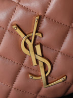 ICare Baby Pink Napa Leather Croissant Shoulder Bag