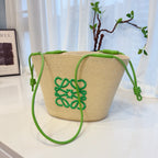 Embroidered Woven Straw Tote Bag – Versatile & Spacious