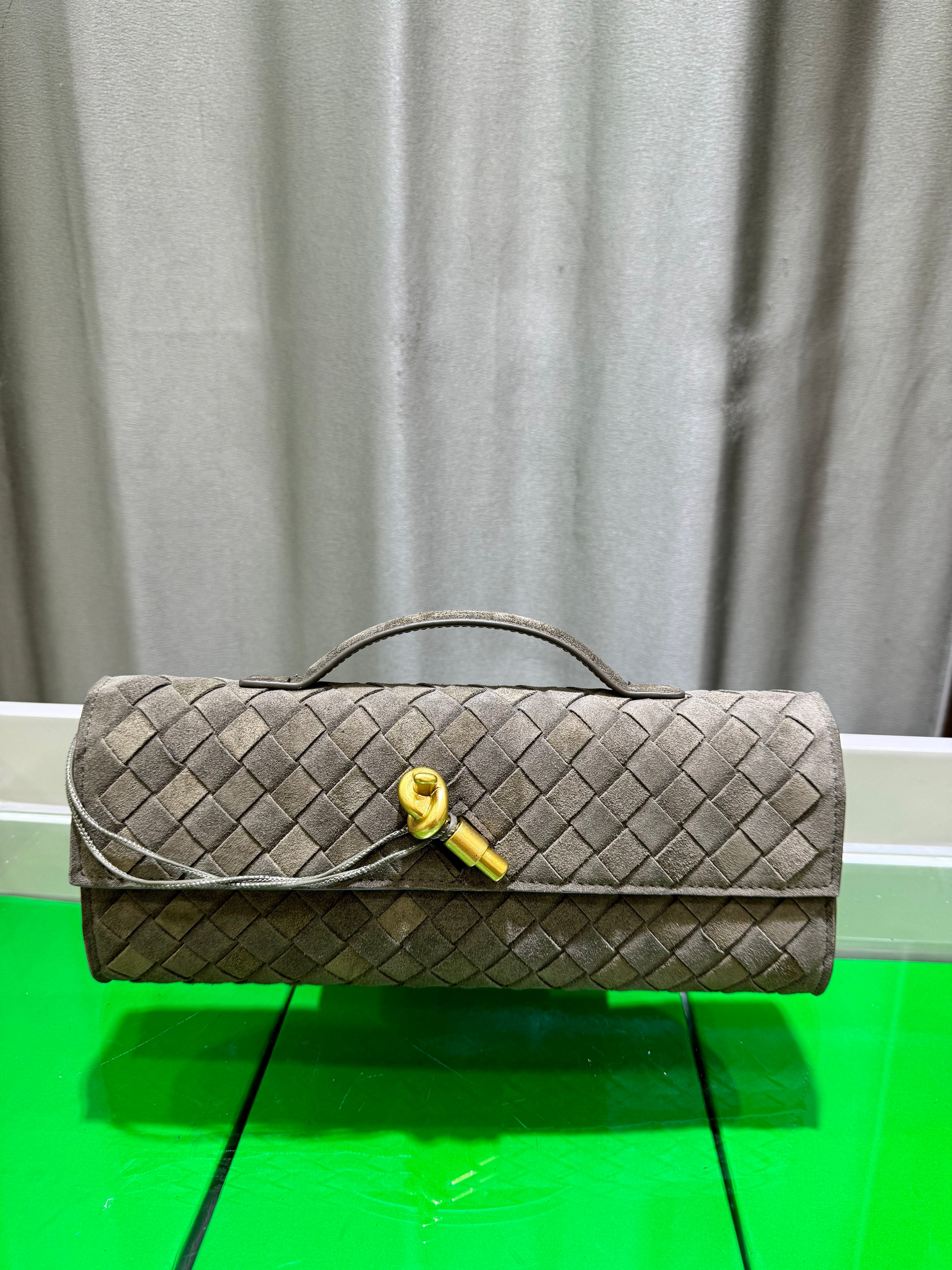 Frosted Leather Evening Handbag