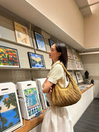 Quilted Suede-Lambskin Shoulder Bag