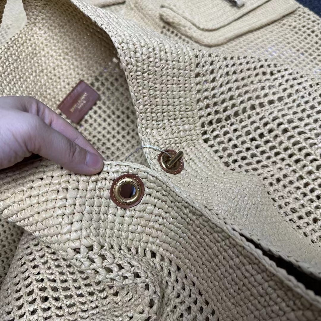 ICARE Woven Raffia Logo Tote (Premium Quality )