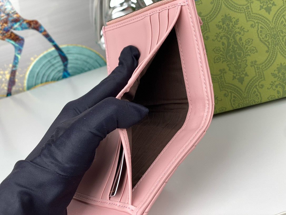 Double J  Bronze Metal Folding Clip Wallet