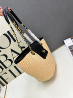 Woven Basket Beach Tote – 2025 Summer Edition